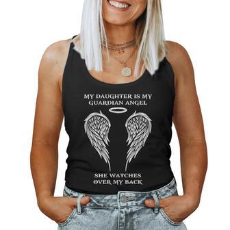 My Daughter Is My Guardian Angel Christmas Ideas For Mom Women Tank Top | Seseable UK