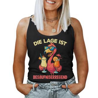 Die Lage Ist Besäufniserregend Lustiges Flamingo Party Tank Top Frauen - Geschenkecke