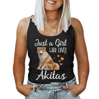 Divertido Arte Akita Para Es Y Niñas American Akita Inu Lover Camiseta sin mangas para mujer - Regaloses