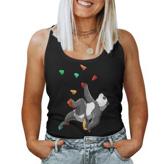 Escalada Divertida Panda Boulder In Mangas Camiseta sin mangas para mujer - Regaloses
