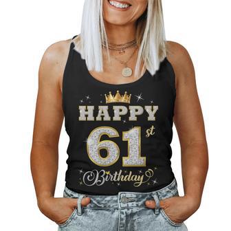 Feliz Cumpleaños 61 Años 61 Años Es Hombres Fiesta De Cumpleaños Cuello Camiseta sin mangas para mujer - Regaloses