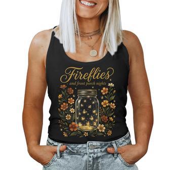Fireflies And Front Porch Nights Vintage Boho Floral Women Tank Top | Seseable UK