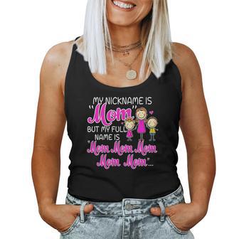 Full Name Is Mom Mom Mom Christmas Ideas For Mom Women Tank Top | Seseable UK
