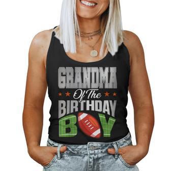 Grandma Of The Birthday Boy Football Party Family Matching Women Tank Top | Seseable UK