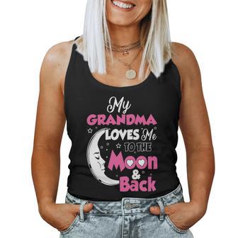 My Grandma Loves Me To The Moon And Back Christmas Ideas For Mom Women Tank Top | Seseable UK