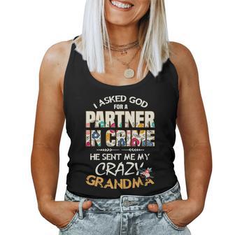 Grandma Partner In Crime Christmas Ideas For Mom Women Tank Top | Seseable UK