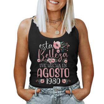 Hecha En Agosto 1980 Regalo 46 Años Cumpleaños Camiseta sin mangas para mujer - Regaloses