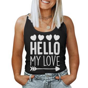 Hello My Love Cœur Romantique Pour Laaint-Valentin Débardeur pour femme - Cadeauxyz