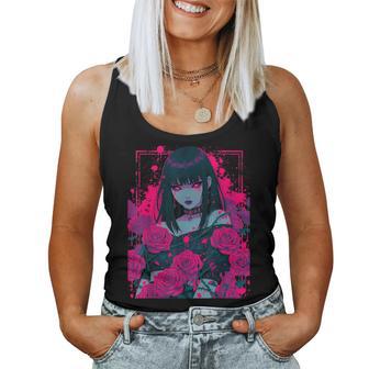 Horror Románticoampiro Goth Anime Manga Harajuku Romantasy Camiseta sin mangas para mujer - Regaloses