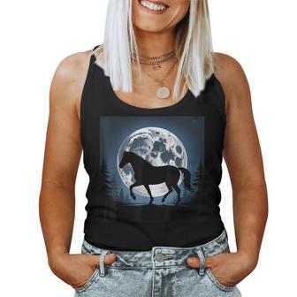 Horsetuff Luna Llena Caballosalvajes Montar Caballo Divertido Camiseta sin mangas para mujer - Regaloses