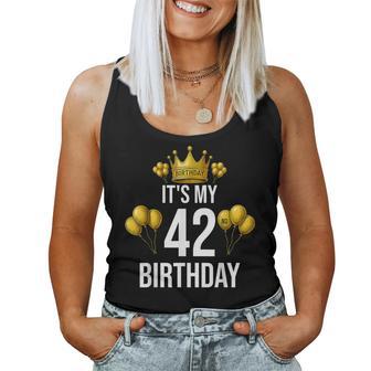 It's My 42歳の誕生日パーティー 42歳の誕生日 男性 女性 レディースタンクトップ - Kawaiitshirt