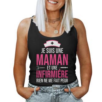 Jeuis Maman Et Infirmiere Cadeau Humour Fête Des Méres Débardeur pour femme - Cadeauxyz