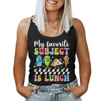 Lunch Lady Groovy School Cafeteria Worker Lunch Ladies Women Tank Top - Thegiftio UK