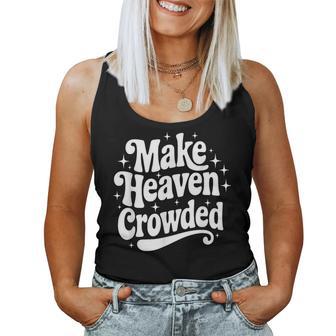 Make Heaven Crowded Christian Girl レトロ 宗教的 イエス レディースタンクトップ - Kawaiitshirt