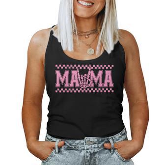 Mama Of The Bad Two The Bone Birthday 2 Years Old Checkered Women Tank Top | Seseable UK