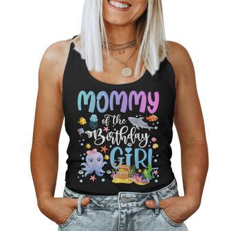 Mommy Of The Birthday Girl Sea Fish Ocean Aquarium Women Tank Top | Seseable UK