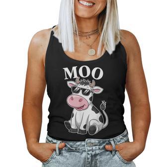 Moo Cow Farmer Cow For Kids Boys And Girls Women Tank Top | Seseable UK