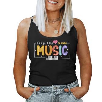 Make Music Musician Music Teacher Back To School Women Women Tank Top - Thegiftio UK