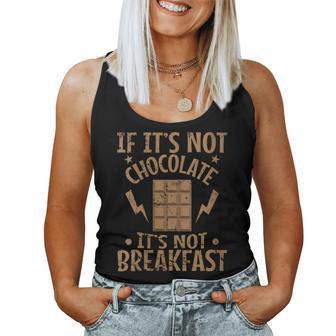 I No Es Chocolate No Es Desayuno Cuello Camiseta sin mangas para mujer - Regaloses