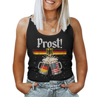Oktoberfest Drinking Vintage German Flag Prost Women Tank Top | Seseable UK