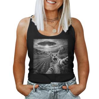 Ovni Para Hombre Y Con Gatoelfie In Mangas Camiseta sin mangas para mujer - Regaloses