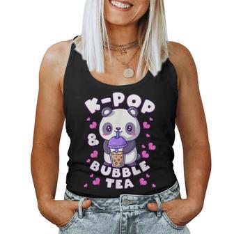 Panda K-Pop & Bubble Tea Musique Coréenne Mignon Et Débardeur pour femme - Cadeauxyz