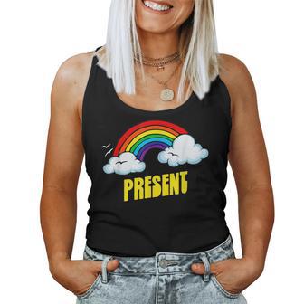 Present Cute arcastic Retrointage Rainbow レディースタンクトップ - Kawaiitshirt
