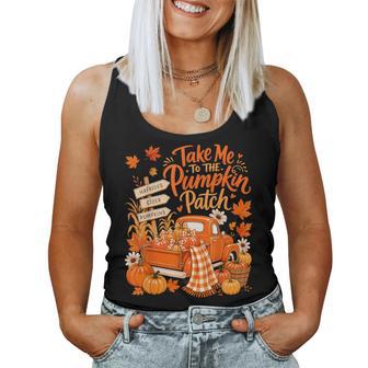 Take Me To The Pumpkin Patch Autumn Fall Vintage Truck Women Tank Top | Seseable UK