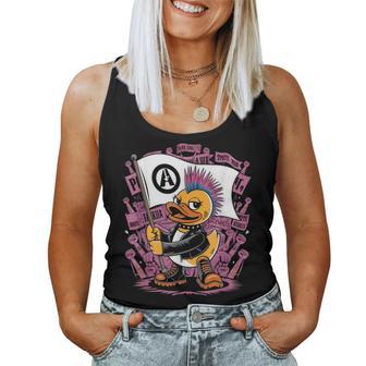 Punk Duck Rock Ducker Anarchy Punker Camiseta sin mangas para mujer - Regaloses