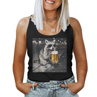 Raccoon Drinking Beer Meme Women Women Tank Top | Seseable UK