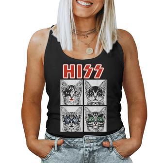 Retro Cat Rock Music Concierto Band Hombres Niños Es Gato Divertido Camiseta sin mangas para mujer - Regaloses