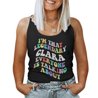 Retro Groovy Clara Nombre Personal Divertido Día De La Madre Camiseta sin mangas para mujer - Regaloses