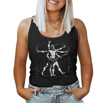Retroitruvio Man Guitar Rock Guitar Camiseta sin mangas para mujer - Regaloses