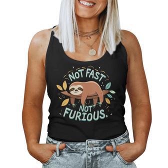 Sloth Not Fast Not Furious Paresseux Endormi Mignon Et Amusant Débardeur pour femme - Cadeauxyz