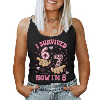 I Survived 6 7 Now I'm 8 8Th Birthday Girl 8 Years Old Women Tank Top | Seseable UK
