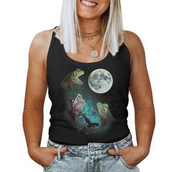 Tres Ranas De Árbol Howl En La Luna 3 Lobos Lobos Parodia Divertida Camiseta sin mangas para mujer - Regaloses