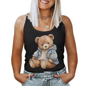 e Avec Motif Ours En Peluche Mignon Pour Hommes S Enfants Manche Longue Débardeur pour femme - Cadeauxyz