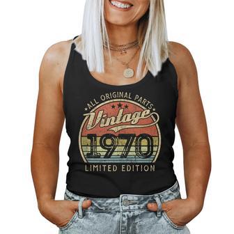 Vintage 1970 Edición Limitada Retro Nacido En 1970 Hombres Es In Mangas Camiseta sin mangas para mujer - Regaloses