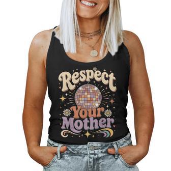 Vintage Respect Your Mother Groovy Disco Ball Men Women Tank Top | Seseable UK