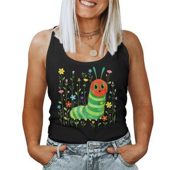 Wildflower Flower Floral Cute Caterpillar Women Tank Top | Seseable UK