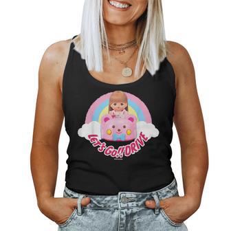 メルちゃん くまさんカーでlet's Go Drive 〜Under The Rainbow〜【片面プリント】 レディースタンクトップ - Kawaiitshirt