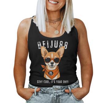 米寿祝い 犬 チワワ サングラス 父 男性 女性 母 犬好き 米寿 お祝い 88歳 おもしろ おもろい レディースタンクトップ - Kawaiitshirt