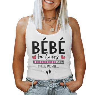 Bébé En Cours 2027 Annonce Grossesse Future Maman Et Papa Débardeur pour femme - Cadeauxyz