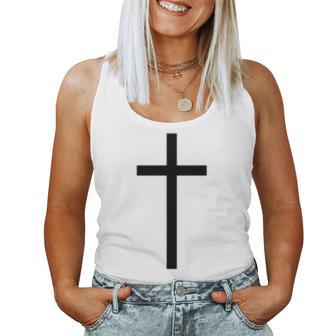 Christian Cross Jesus Simple Comfort Colors Crop Top Women Tank Top - Monsterry