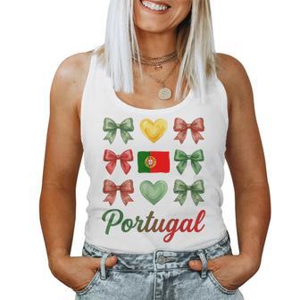 Coquette Nœud Drapeau Portugal Coeurs Mignon Filles Débardeur pour femme - Cadeauxyz