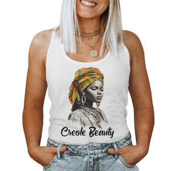Creole Woman Jounen Kweyol Plaid St Lucia Dominica Women's Women Tank Top - Thegiftio UK