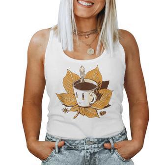 De Café Retro Para Hombre Y Diseño De Dibujos Animados In Mangas Camiseta sin mangas para mujer - Regaloses