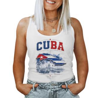 De La Bandera De Cuba Mapas Cubanos De Cuba Para Es Y Hombres Camiseta sin mangas para mujer - Regaloses
