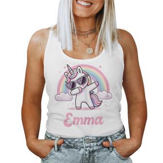 Emma Cadeau Prénom Personnalisé Fille Licorne Débardeur pour femme - Cadeauxyz