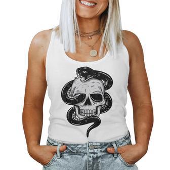 Erpent Et Crâneerpent Tatouage Motard Cadeau Homme Débardeur pour femme - Cadeauxyz